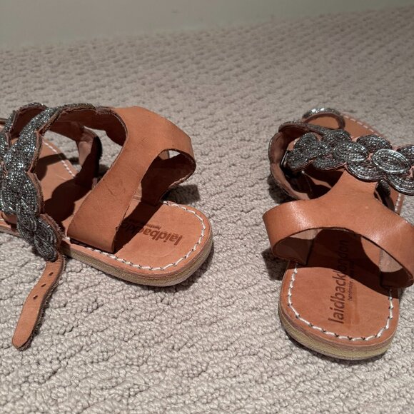 NEW Free People - Bead Embroidered Sparkle Leather Strap Sandals - size 7 - Picture 8 of 10